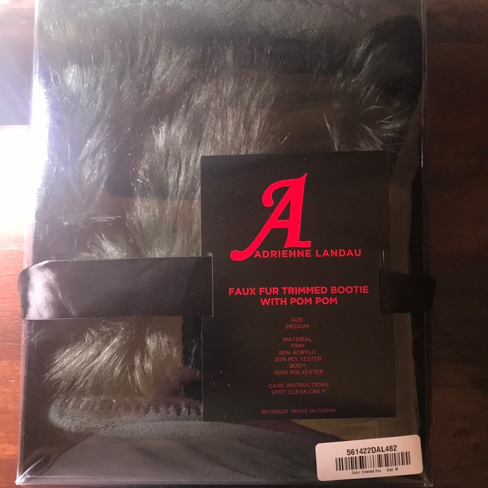 Adrienne Landau faux fur booties